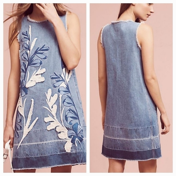 Anthropologie Holding Horses Denim Casual‎ Dress - Picture 1 of 2